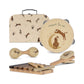 Konges Sløjd Wooden Music Set - Tambourine, castanet, macaras and xylophone - Tiger