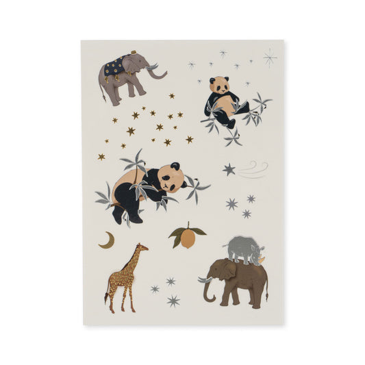 Konges Sløjd Temporary tattoo/Adhesive tattoos children - More than 30 pieces - Panda