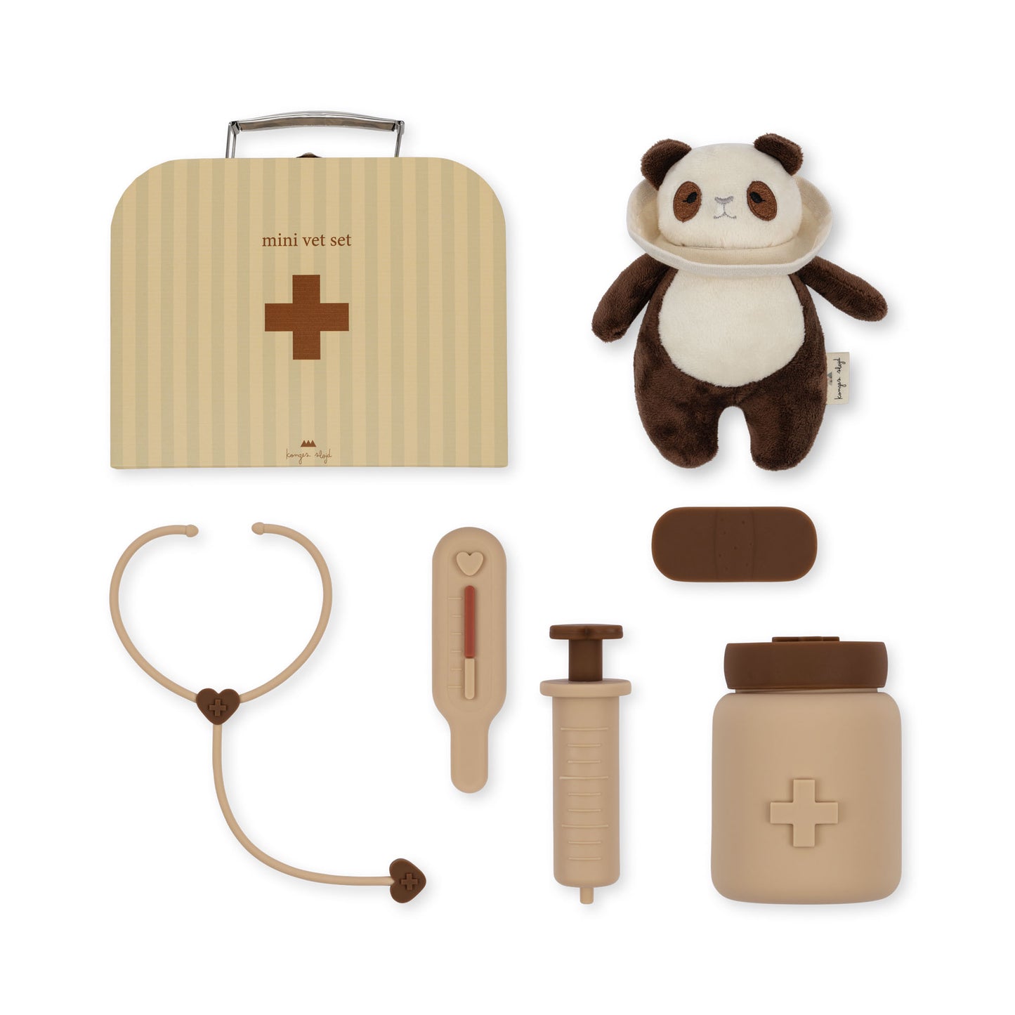 Konges Sløjd Dierenarts Set - Silicone speelgoed dierenarts set - Panda