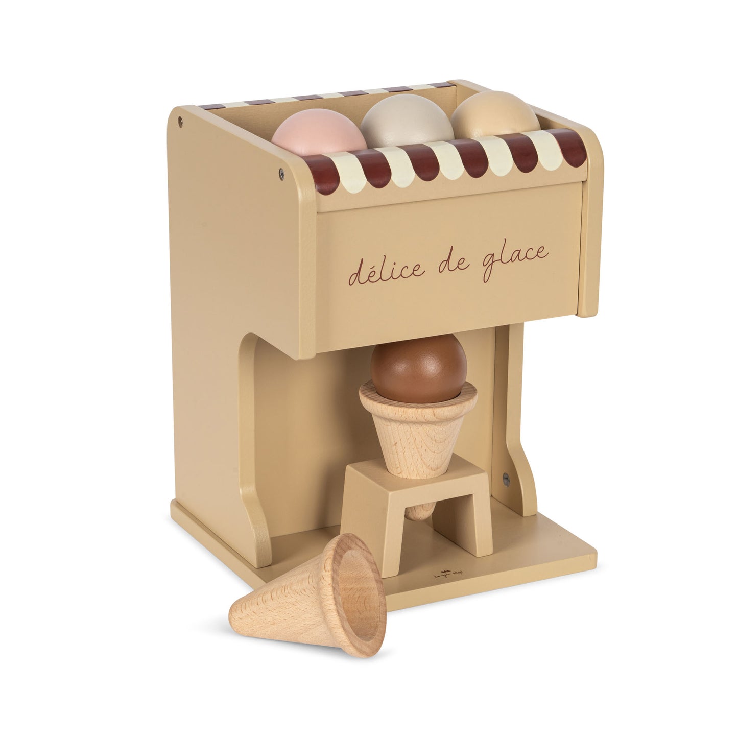 Konges Sløjd Wooden Ice cream maker with ice creams - Beige