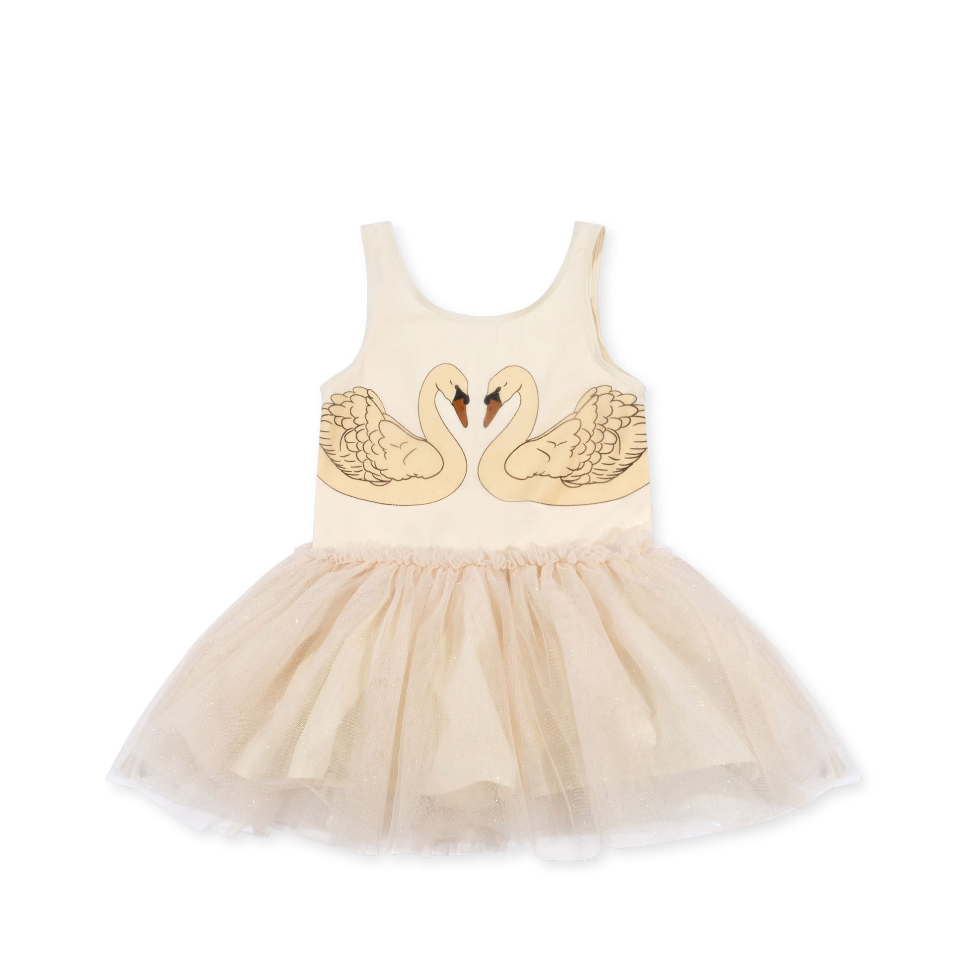 Konges Sljd Fairy Ballerina dress with straps - Buttercream Glitter Konges Sljd Fairy Ballerina dress with straps - Buttercream Glitter