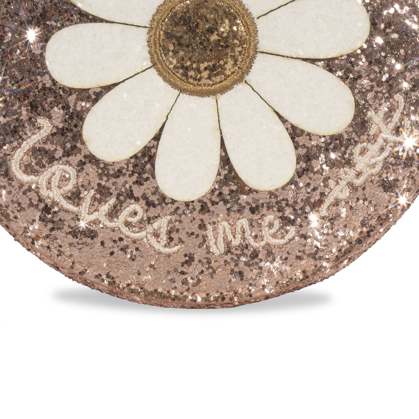 Konges Sløjd Daisy Schoudertasje met glitter - Cameo Rose