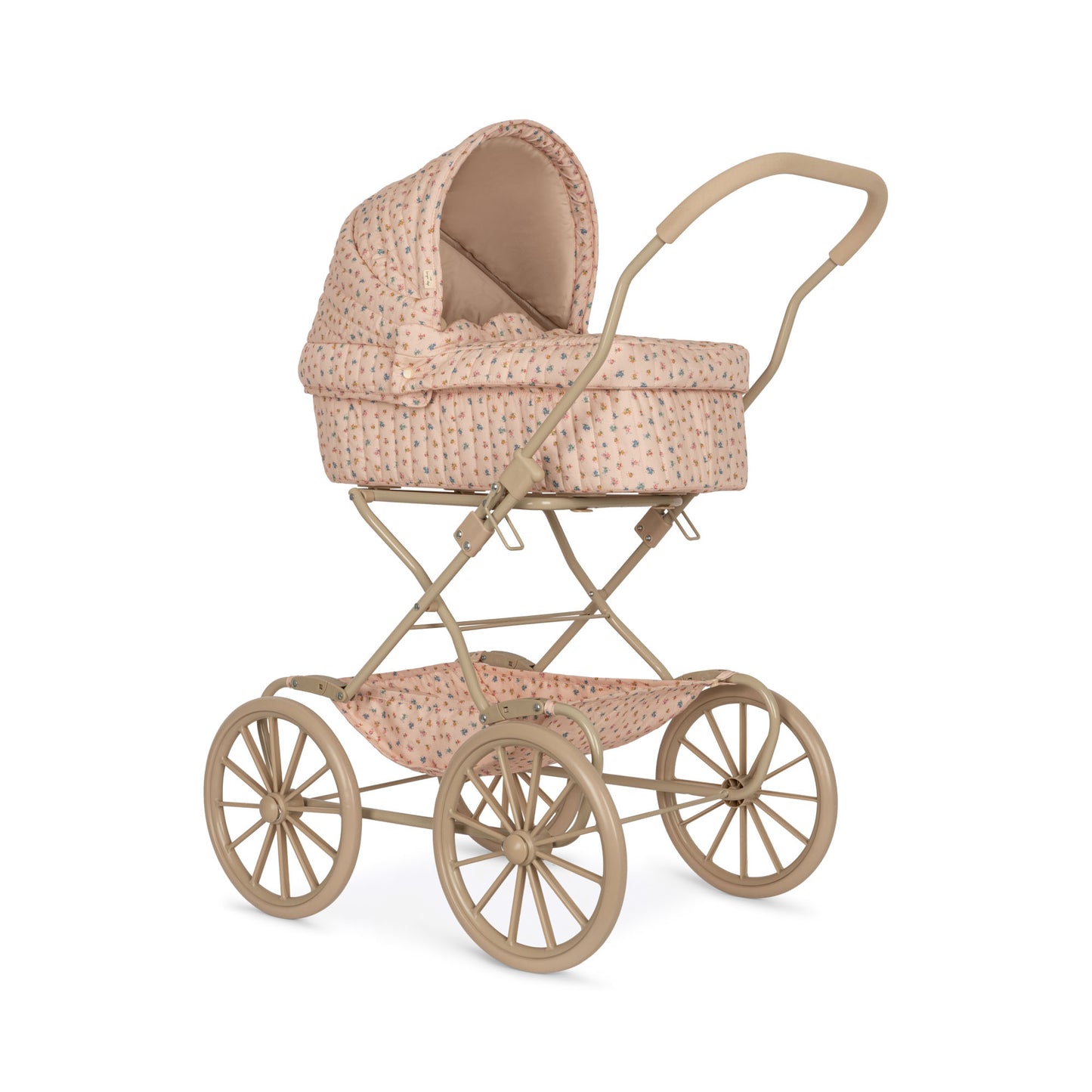 Konges Sløjd Poppenwagen/Doll Pram Vintage - Opvouwbaar - Bloomie Blush