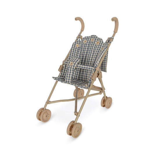 Konges Sløjd Poppenwagen /Doll Stroller/ Buggy - Captains Blue Check