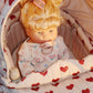 Konges Sløjd Doll Pram/Doll Pram Vintage - Foldable - Amour Rouge