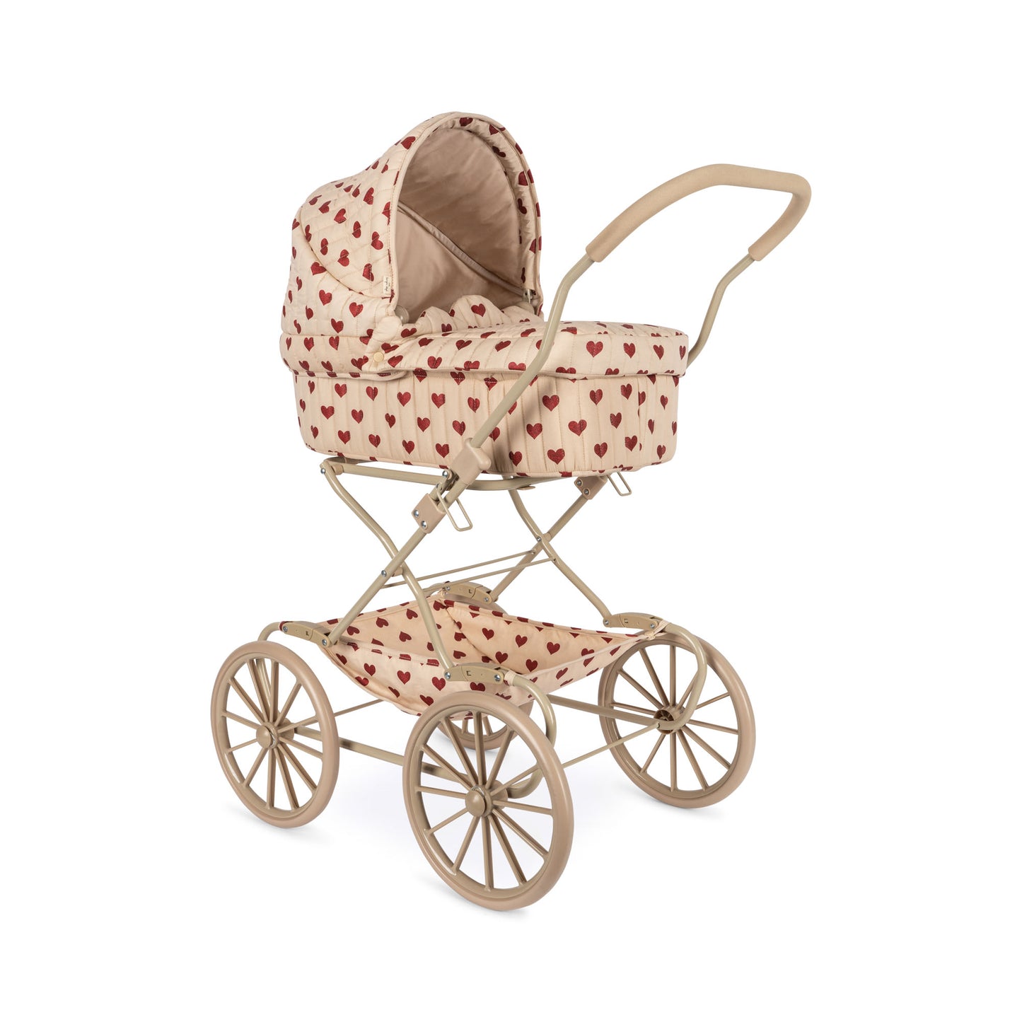 Konges Sløjd Poppenwagen/Doll Pram Vintage - Opvouwbaar - Amour Rouge