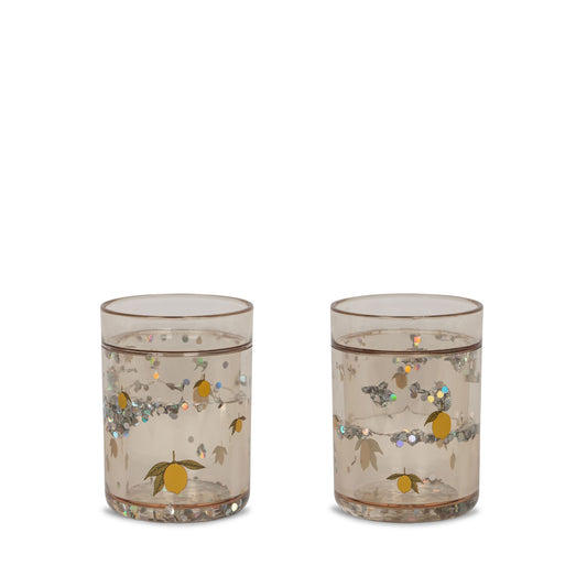 Konges Sløjd 2 Pack glitter cups - 2 pieces - Lemon