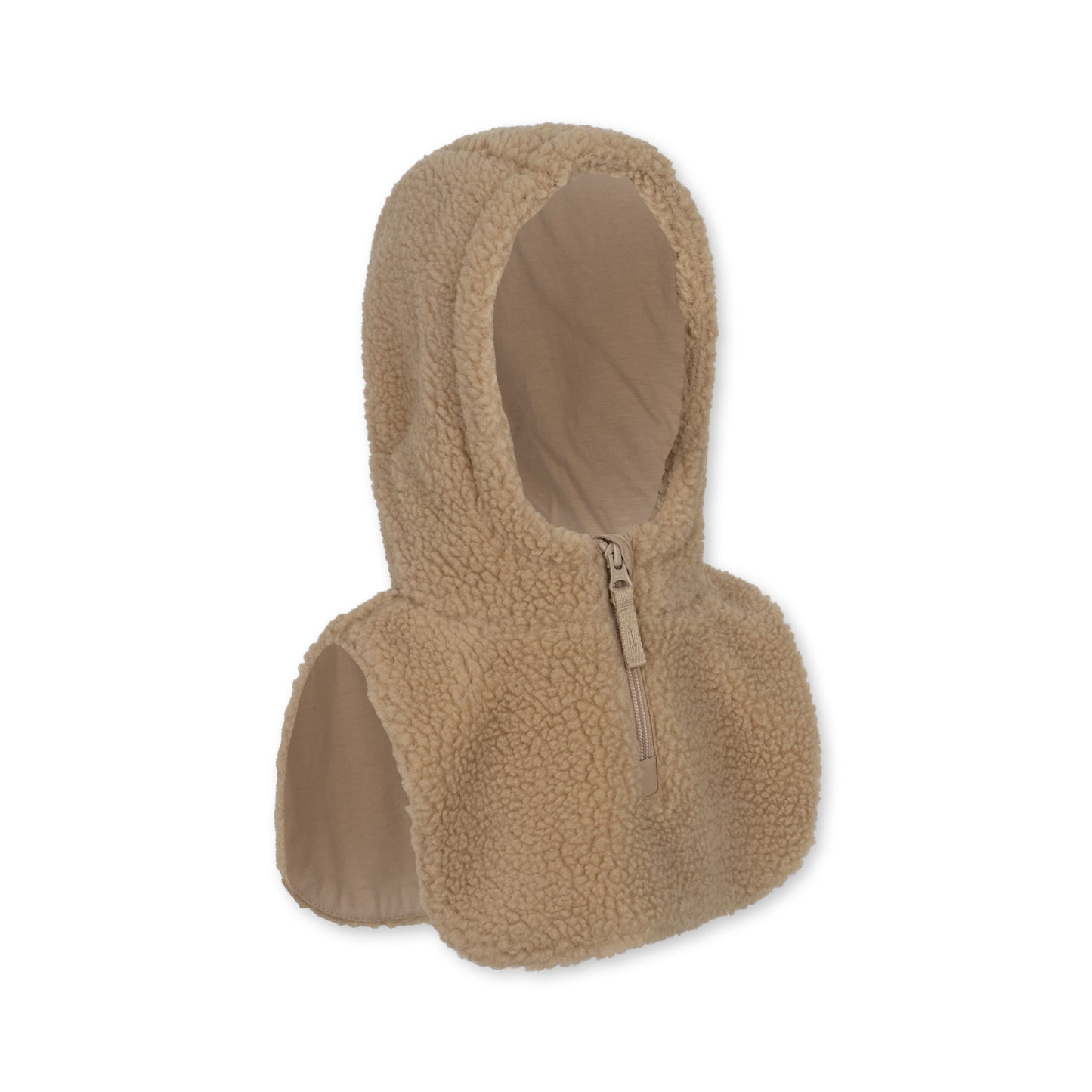 Konges Sløjd Teddy neck warmer with hat - 2 in 1 - Oxford tan