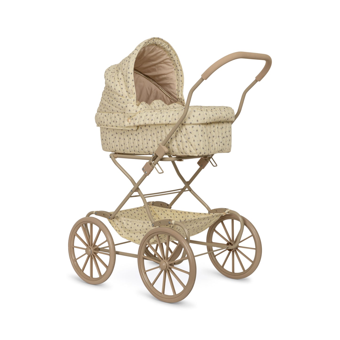 Konges Sløjd Poppenwagen/Doll Pram Vintage - Opvouwbaar - Point Blue Butter