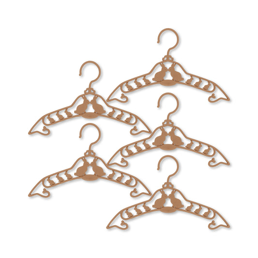 Konges Sløjd 5 pack Clothes hanger child bunny - Caramel