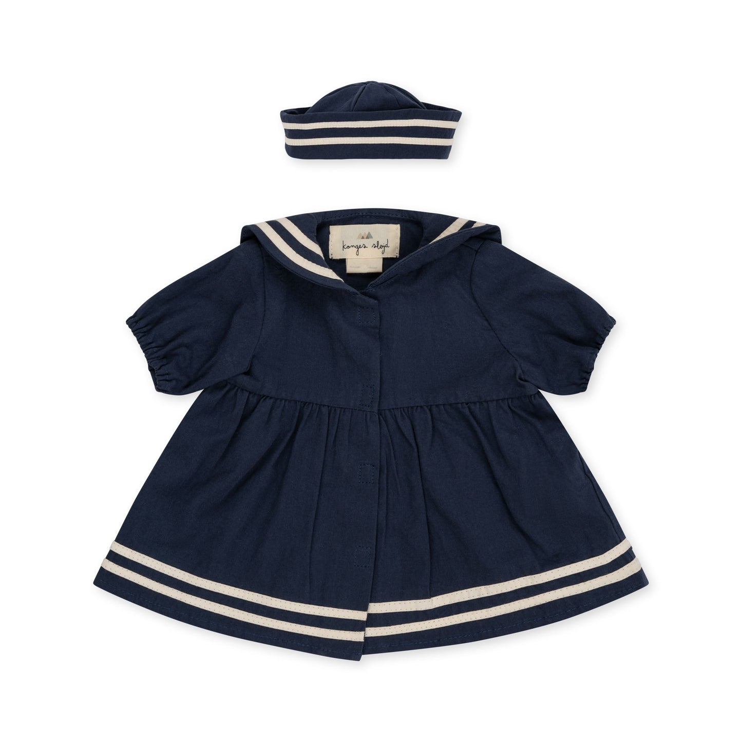 Konges Sløjd Ensemble de vêtements de poupée robe marinière - Bleus - 35 cm - Ensemble de vêtements - Coton biologique