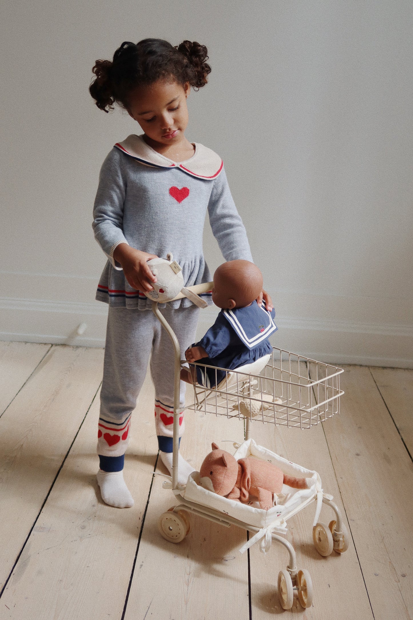 Konges Sløjd Doll clothing set sailor dress - Blues - 35 cm - Clothing set - Organic cotton