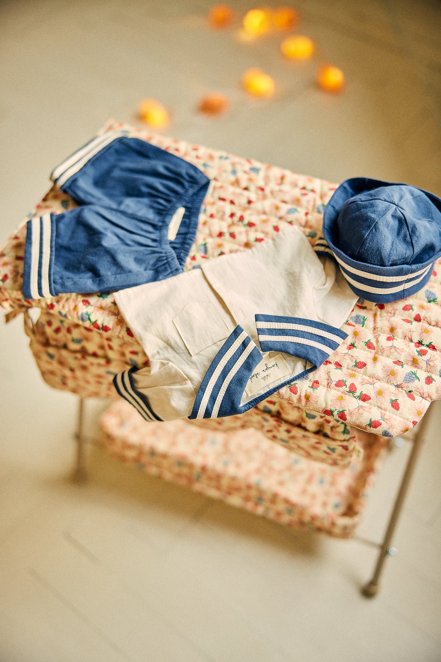 Konges Sløjd Doll clothing set sailor suit - Blues - 35 cm - Clothing set - Organic cotton