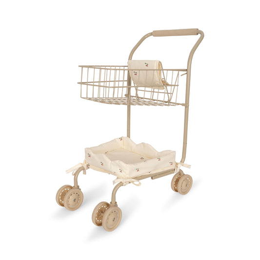 Konges Sløjd Supermarket shopping cart / shopping trolley - With doll seat - Cherry