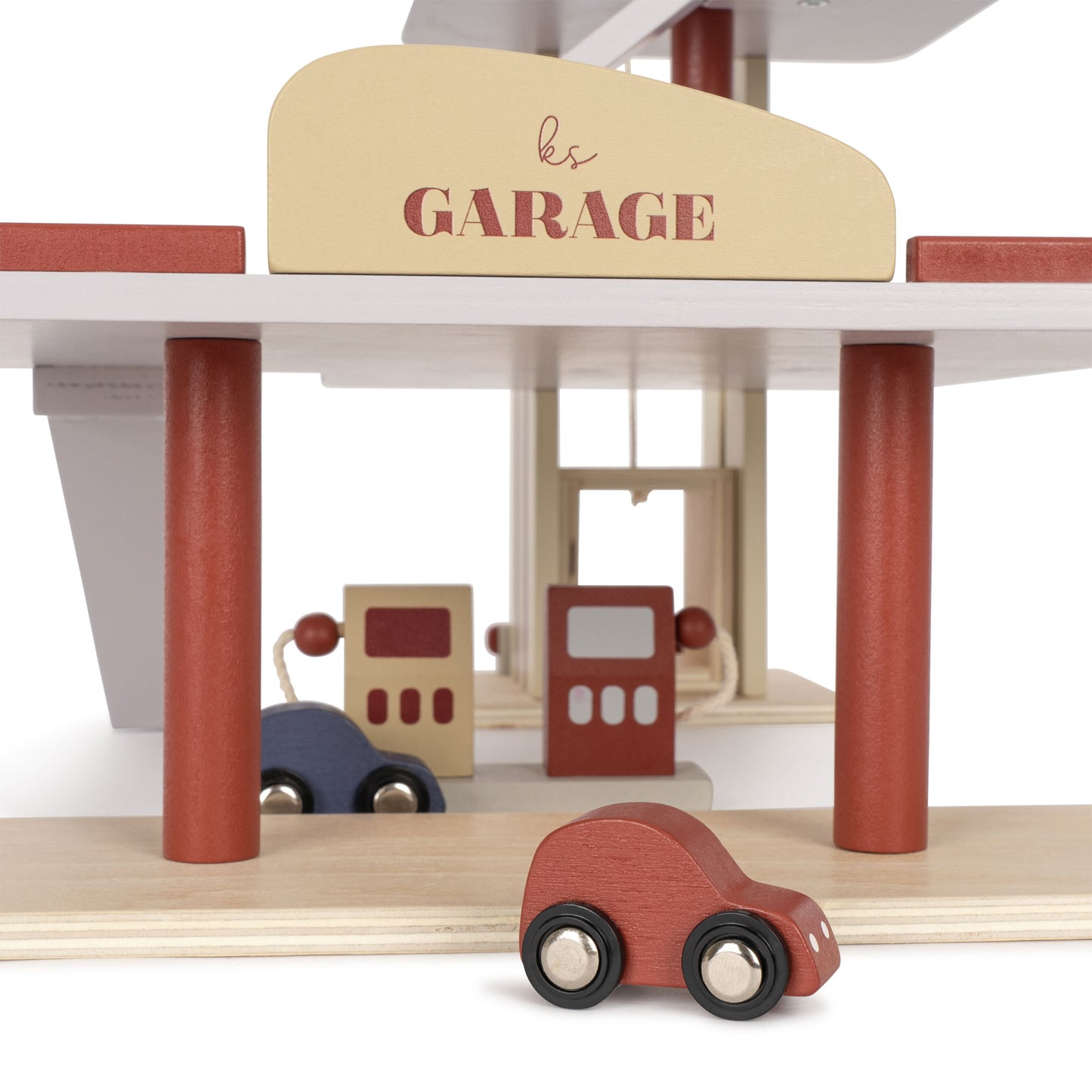 Konges Sløjd wooden toy garage - 3 cars