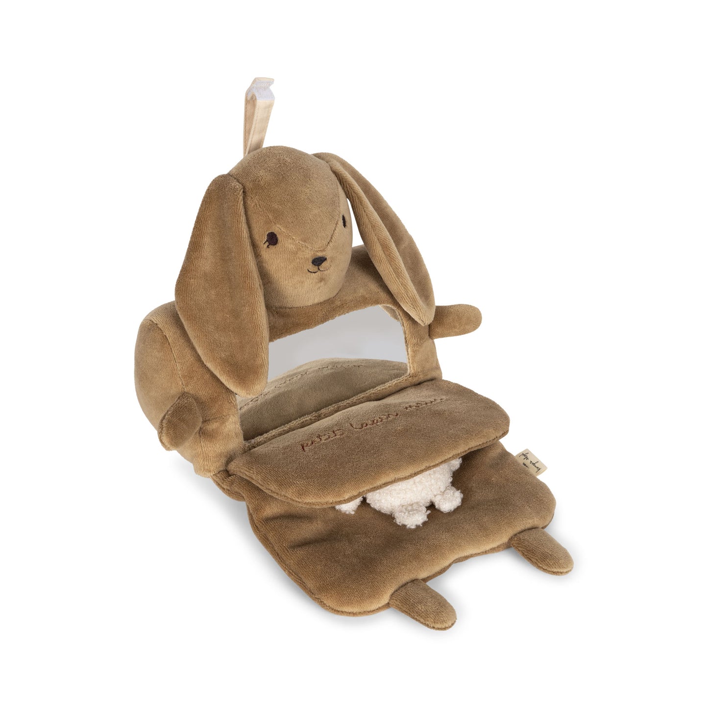 Konges Sløjd Miroir d'activité lapin 30x10x25cm - Marron/Blanc cassé