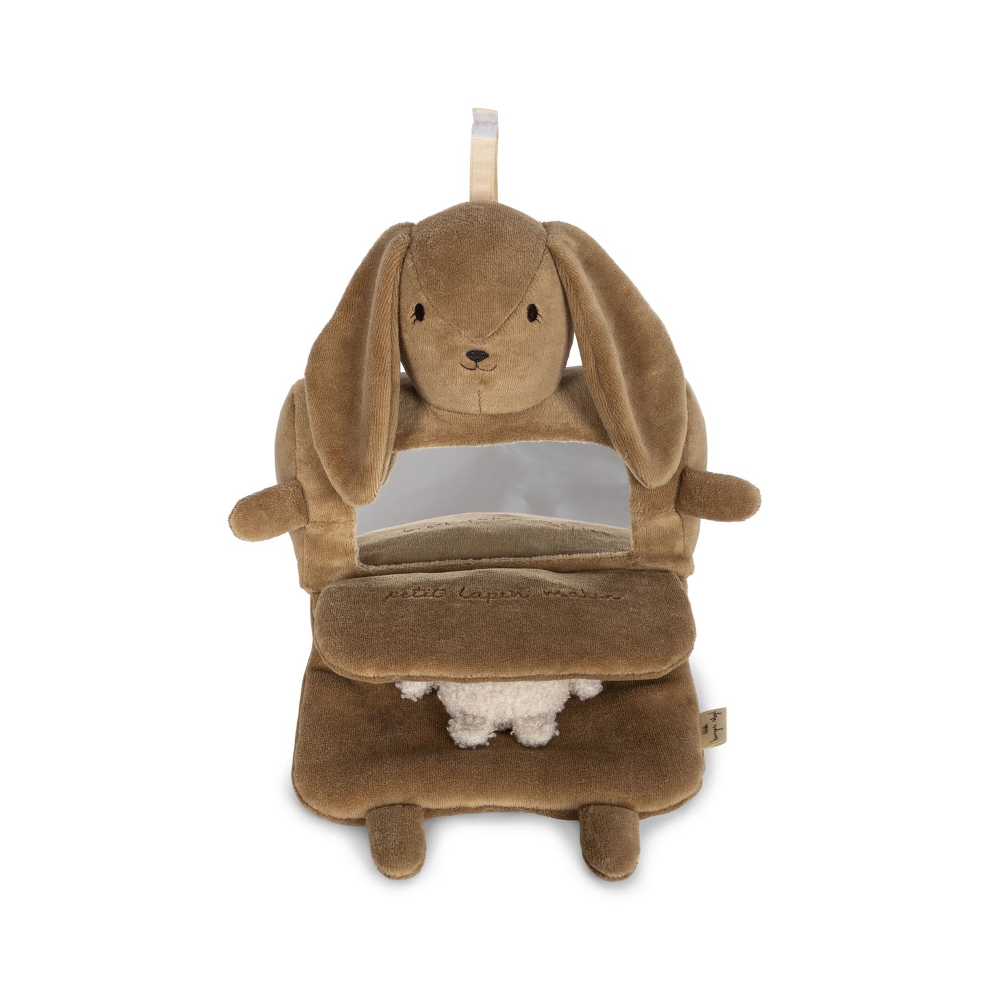 Konges Sløjd Miroir d'activité lapin 30x10x25cm - Marron/Blanc cassé