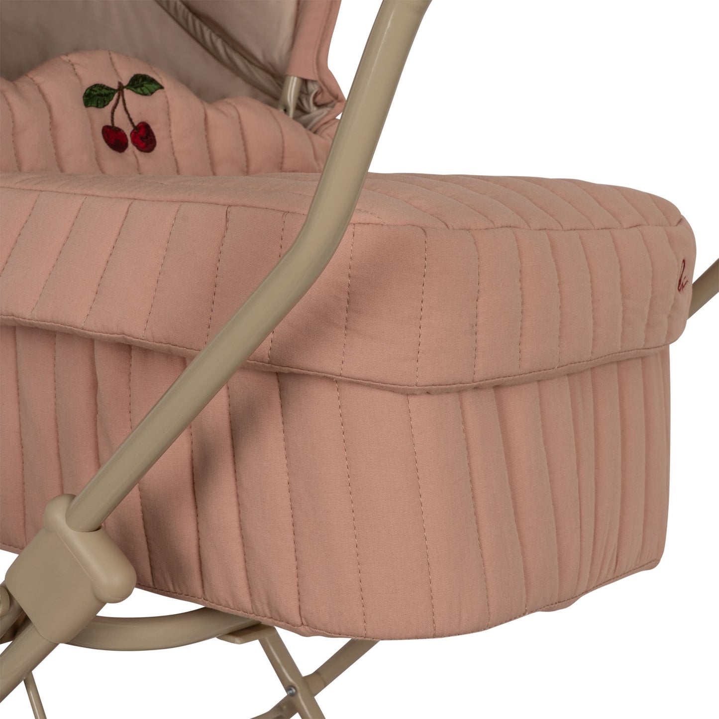 Konges Sløjd Chariot de poupée/Landau de poupée vintage - Pliable - Rose acajou