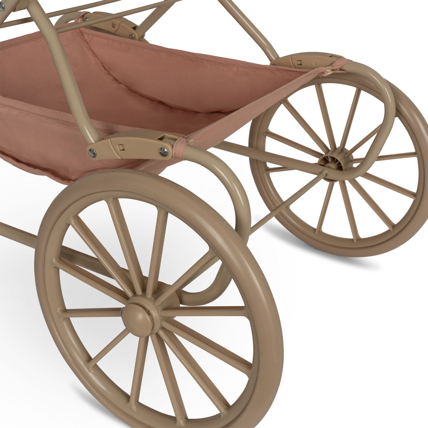 Konges Sløjd Poppenwagen/Doll Pram Vintage - Opvouwbaar - Mahogany Rose