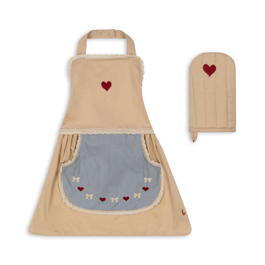 Konges Sløjd Scallop Kitchen Apron and Oven Glove - Smoke Gray