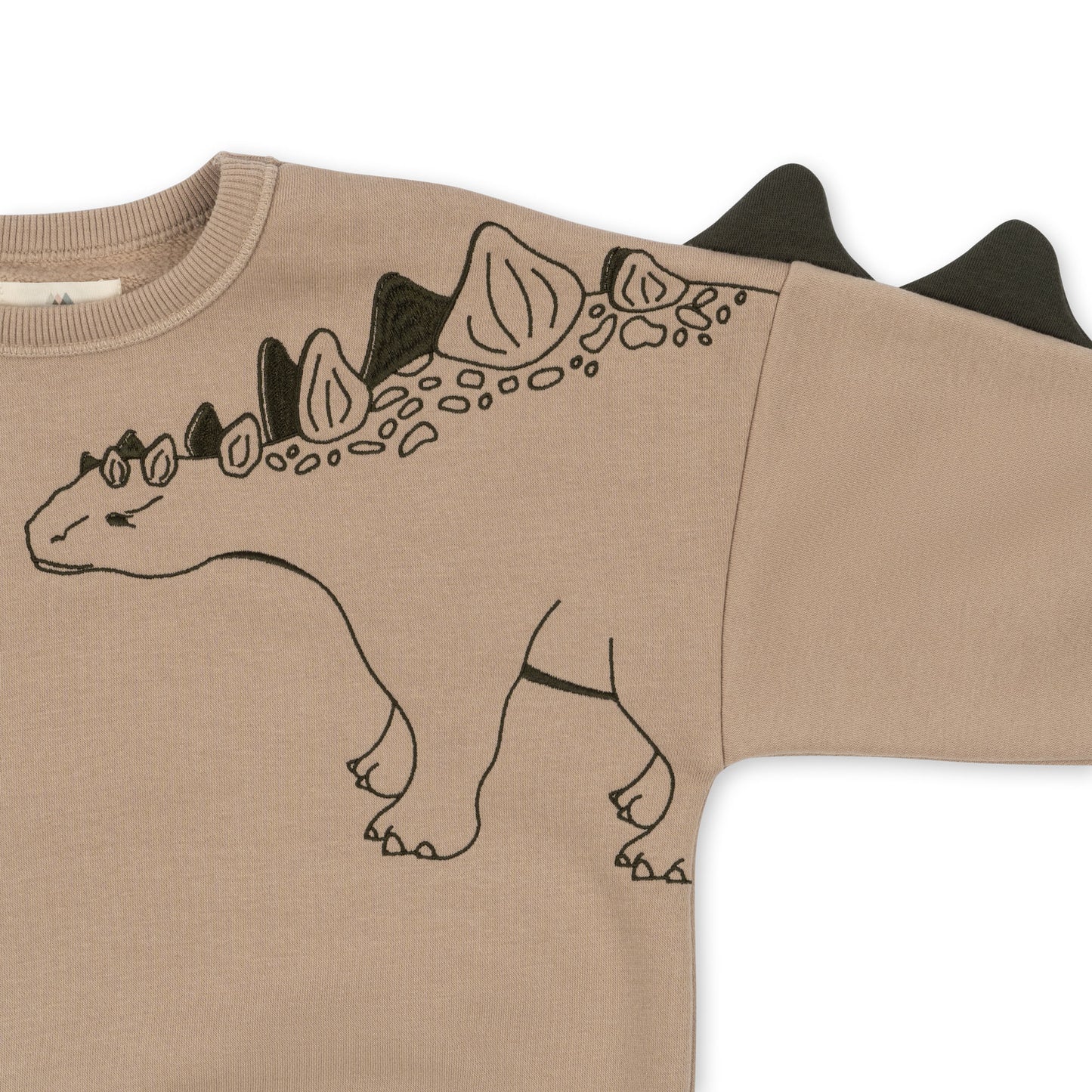 Konges Sløjd Lou Sweatshirt/Trui Animal Spike Dino - Oxford Tan