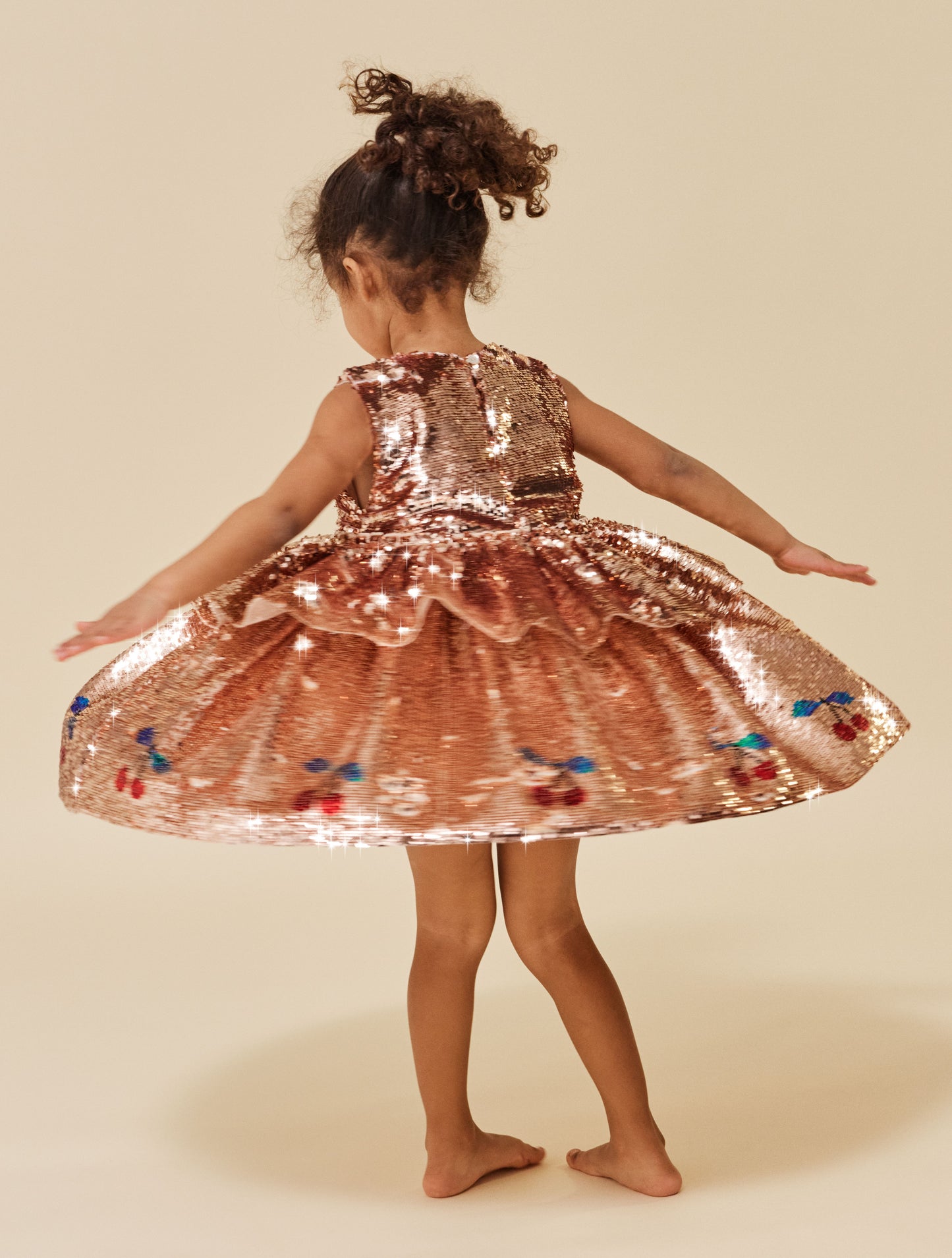 Konges Sløjd Lulu Shimmering dress with sequins - Brazilian Sand