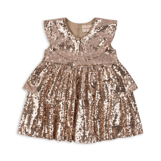 Konges Sløjd Starla Glinsterende jurk met sequins - Gold Blush