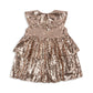 Konges Sløjd Starla Robe scintillante à sequins - Gold Blush