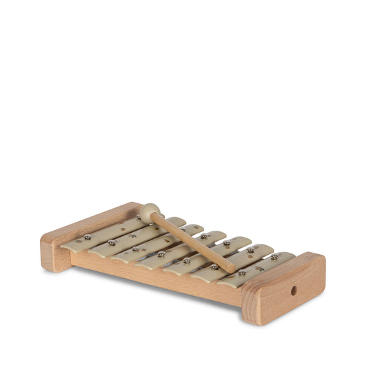 Konges Sløjd Xylophone en bois avec 7 touches métalliques - Citron