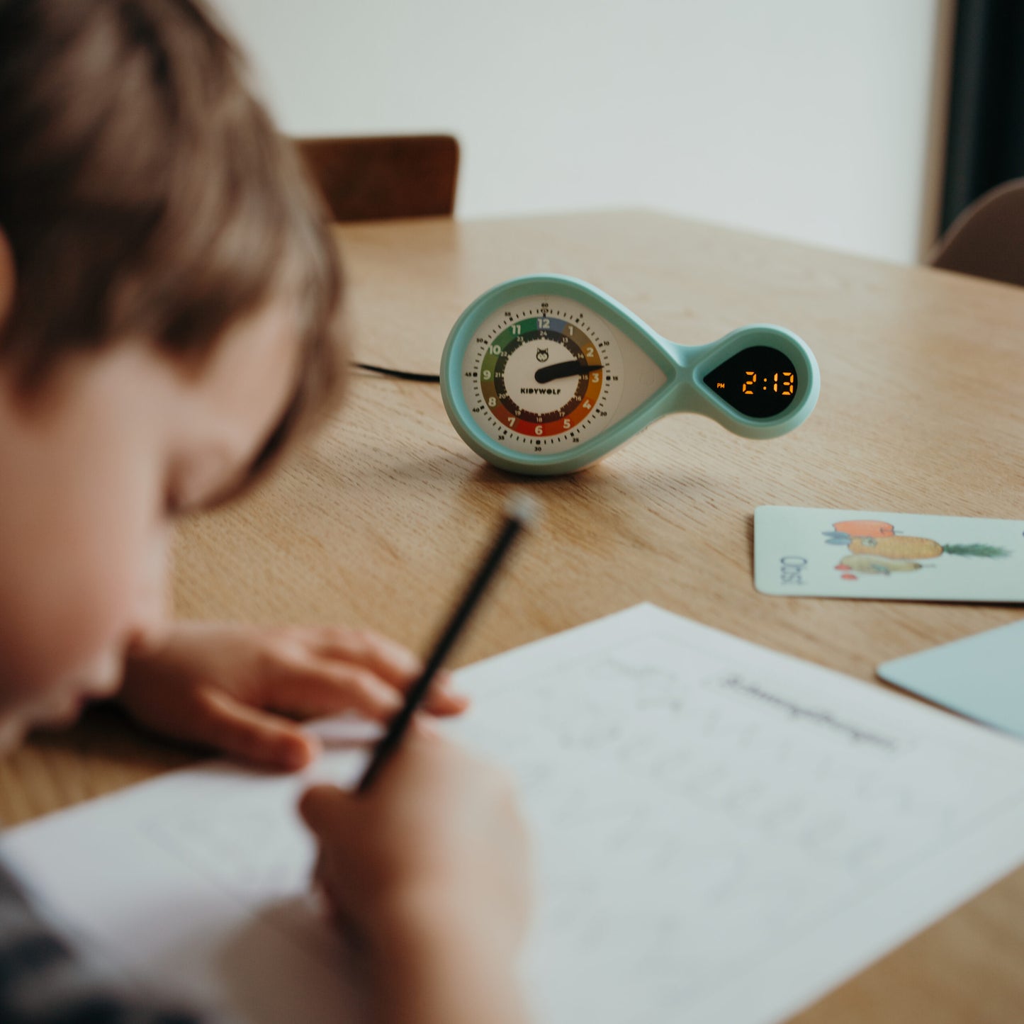 Kidywolf Educatieve kinderwekker - Muntgroen