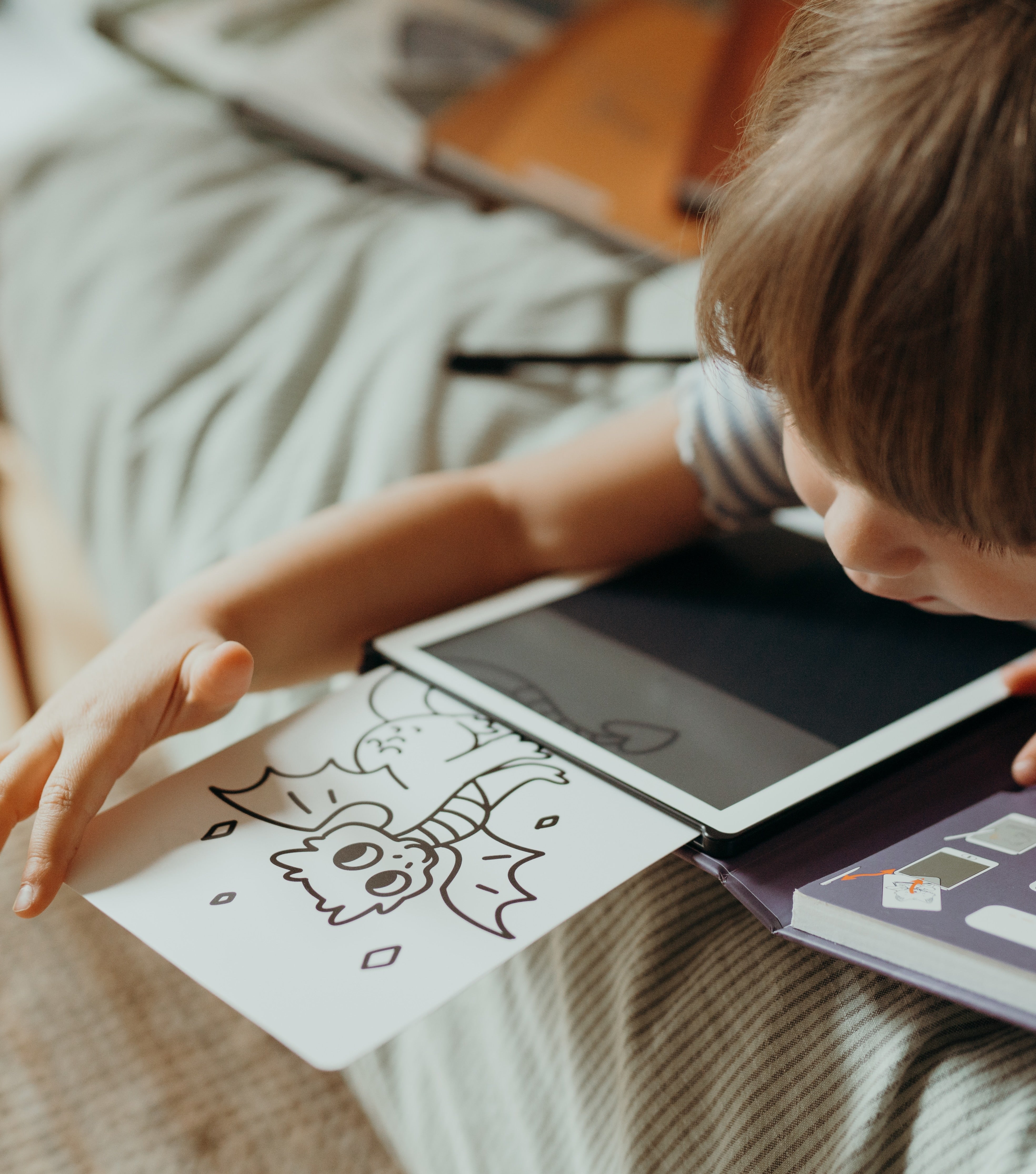 BEAU by Bo Kidywolf Kidydraw Mini Tekenboek met LCD-scherm - Er was eens ... + Extra Pennetje