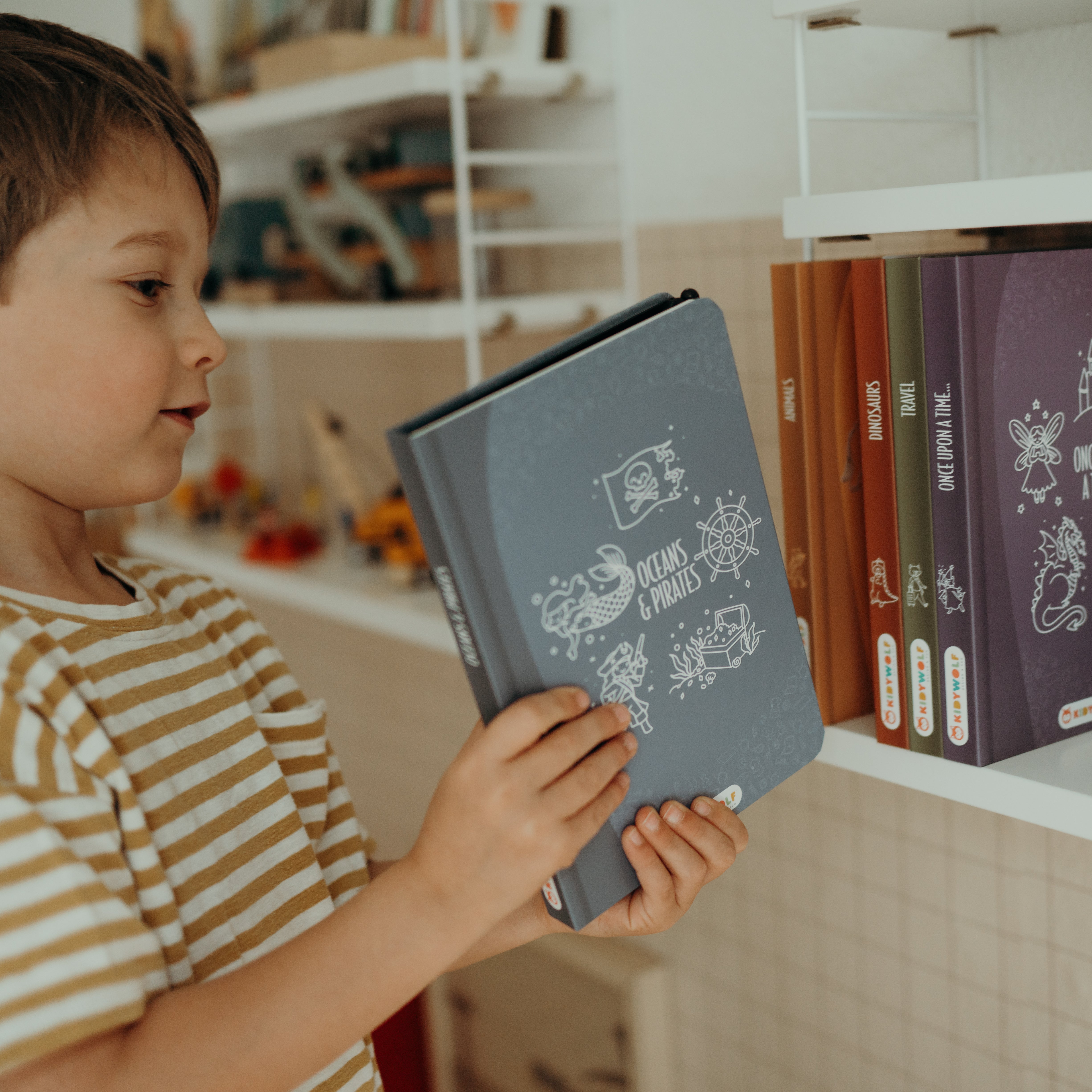 BEAU by Bo Kidywolf Kidydraw Mini Tekenboek met LCD-scherm - Galaxy + Extra Pennetje