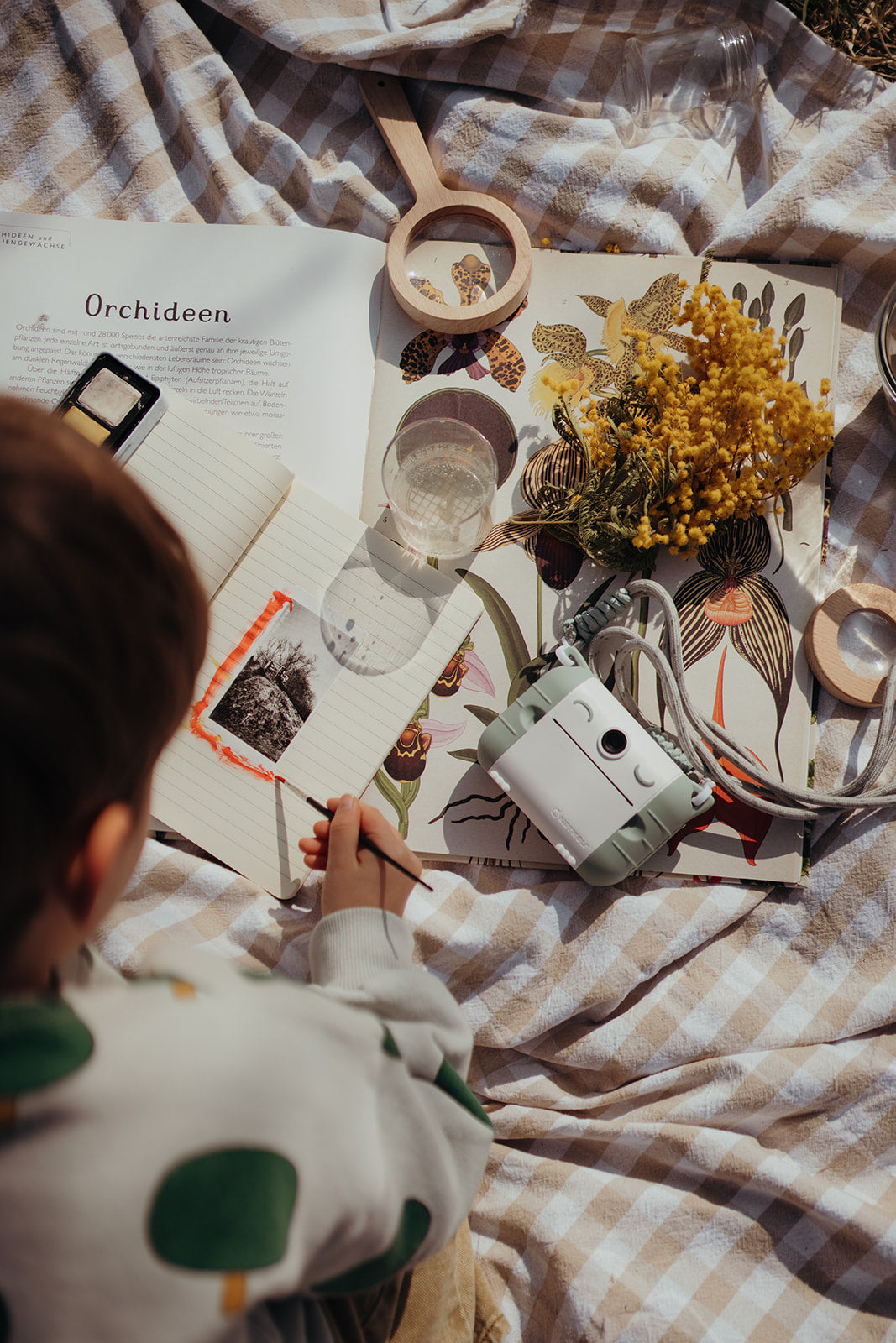 Bundle Kidywolf Camera with thermal printer Green + Refill 5 rolls Self-adhesive