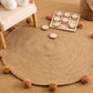 Atmposhera Rug Jute with pompoms - Carpet - Dia 78