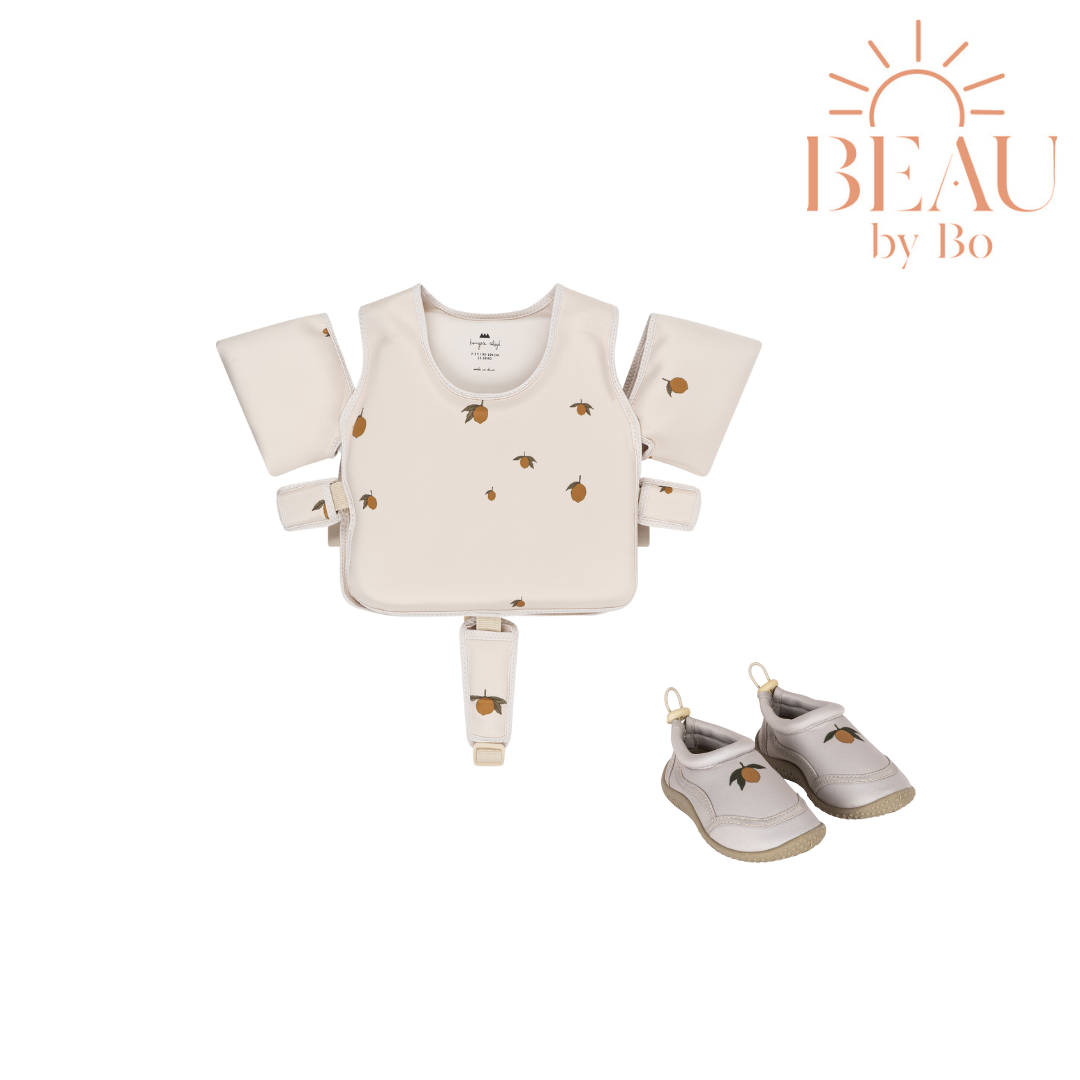 BEAU by Bo Konges Sløjd gilet de sauvetage + chaussure de natation Citron