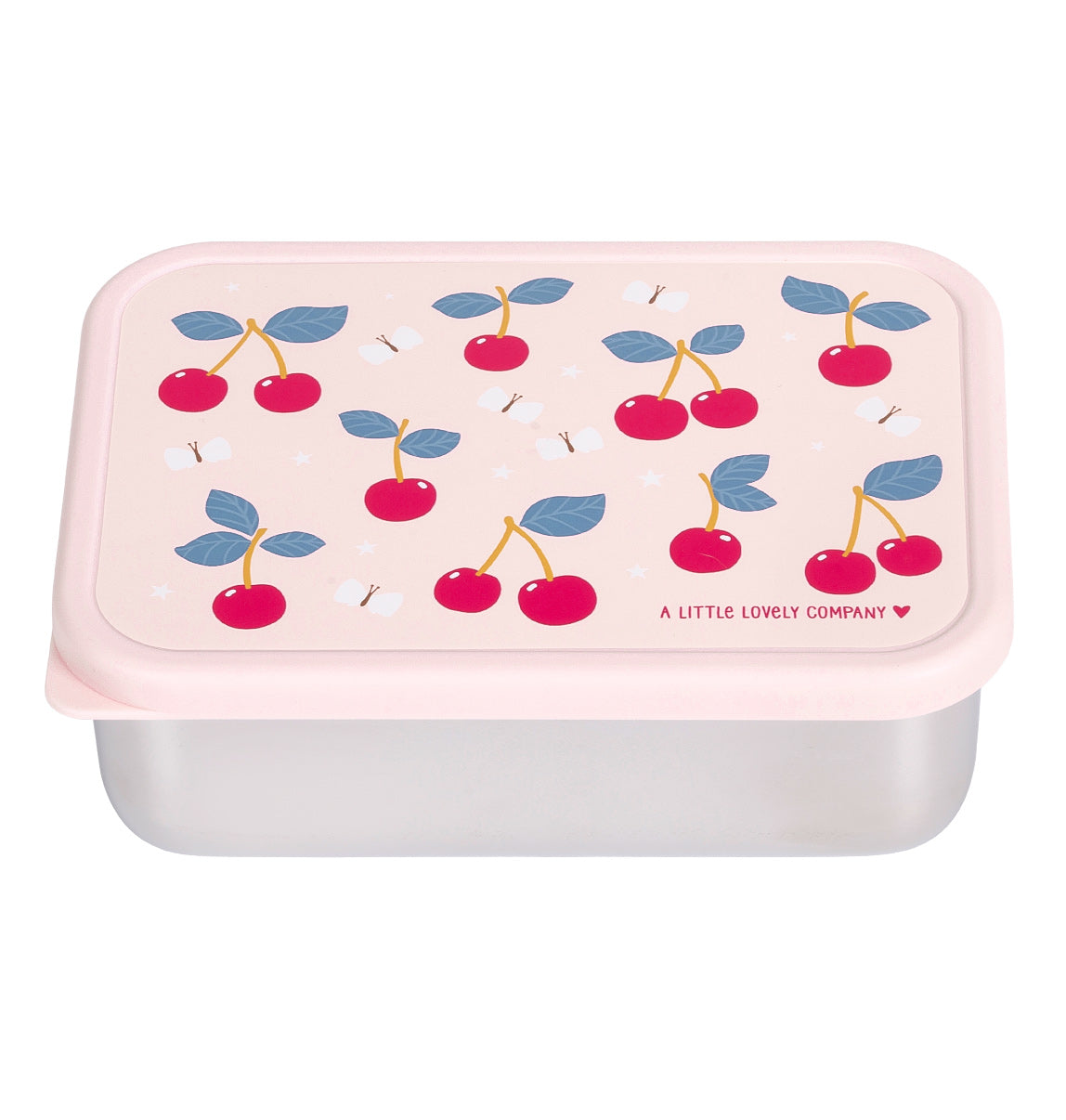 A Little Lovely Company Back to School Set - Drinking bottle XL Stainless Steel/Bentobox - Joy