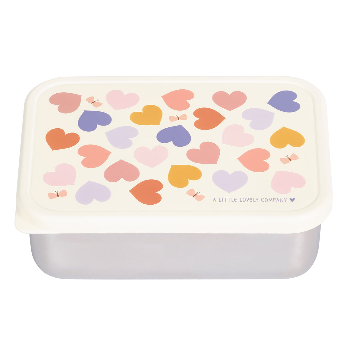 A Little Lovely Company Back to School Set - Drinking bottle XL Stainless Steel/Bentobox - Joy