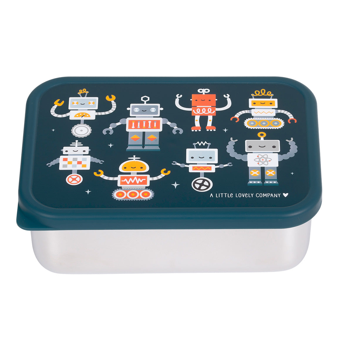 A Little Lovely Company Back to School Set - Drinking bottle XL Stainless Steel/Bentobox - Joy