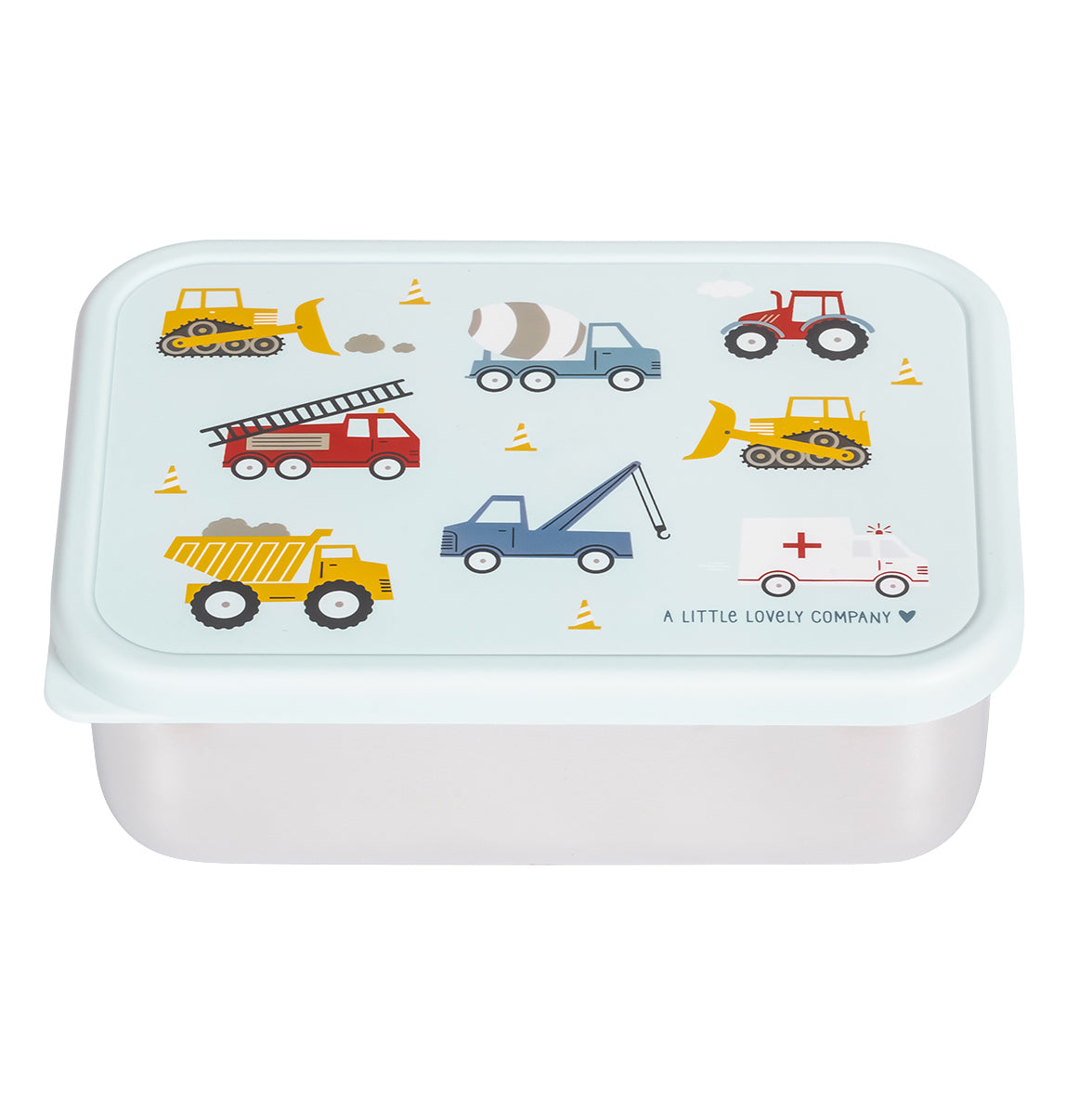 A Little Lovely Company Back to School Set - Drinking bottle XL Stainless Steel/Bentobox - Joy