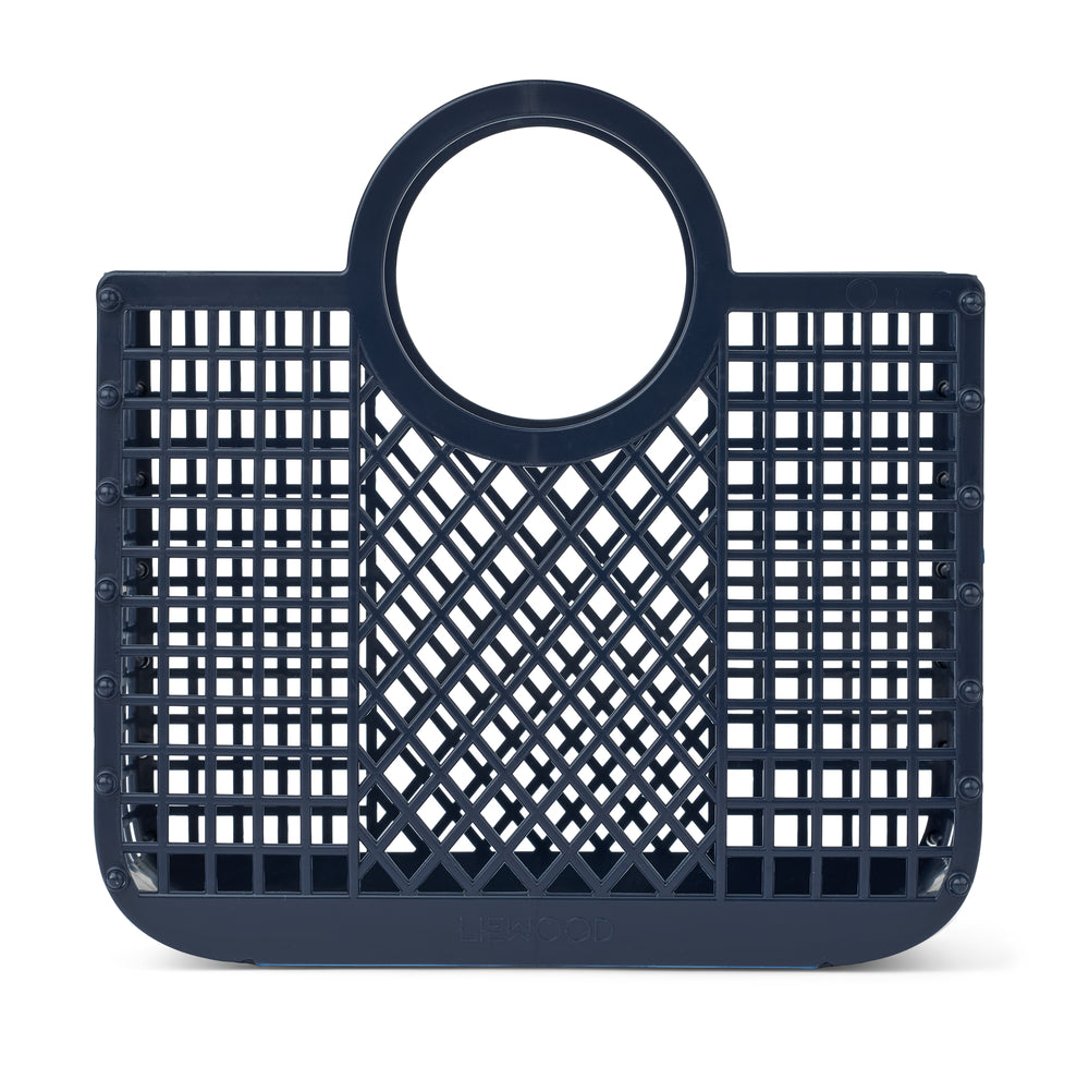 Liewood Samantha basket / tote bag - Classic navy - Small 