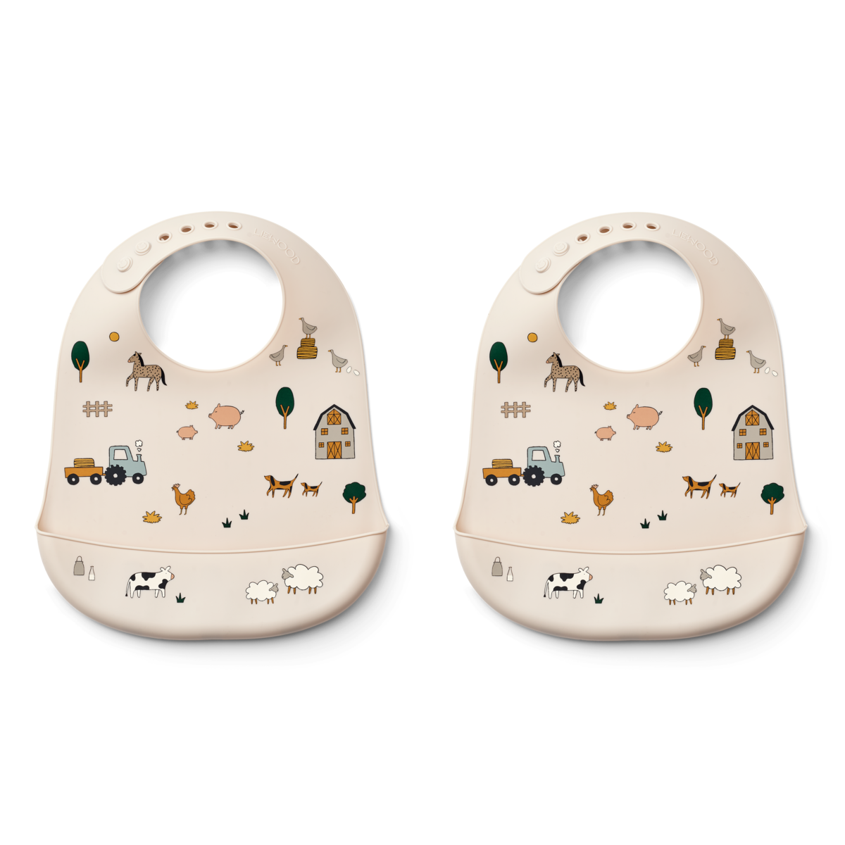 Liewood Tilda Bibs set of 2 - Farm/Sandy