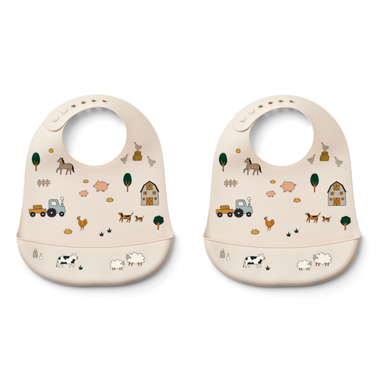 Liewood Tilda Bibs set of 2 - Farm/Sandy