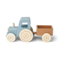 Liewood Clement Tractor met aanhangwagen houten speelgoed - Blue Fog