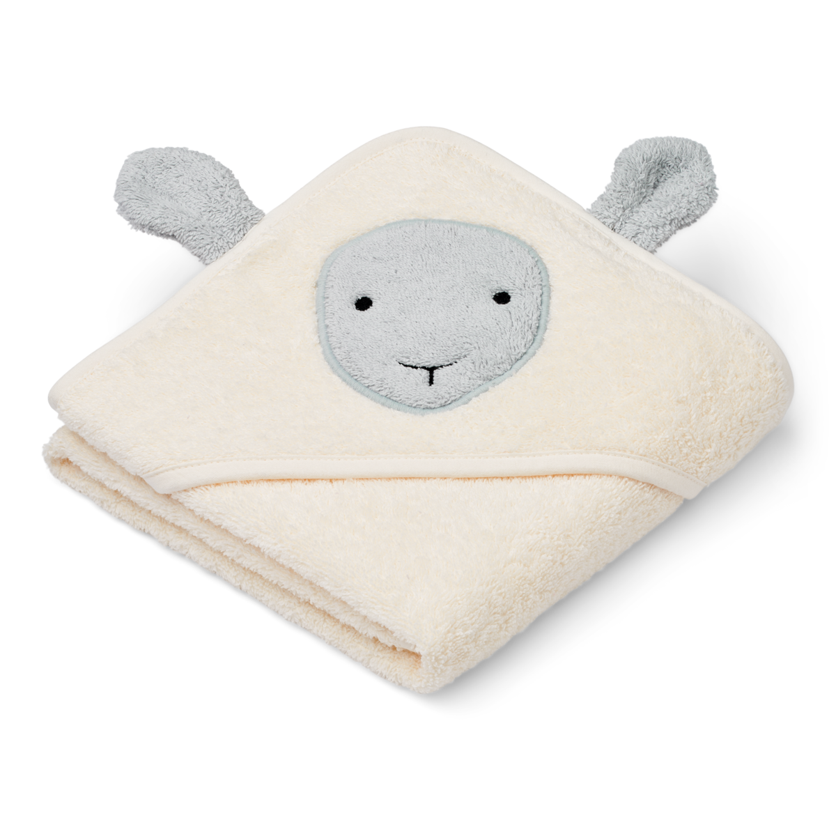 Liewood Albert babyhanddoek met capuchon - Sheep/Creme de la creme