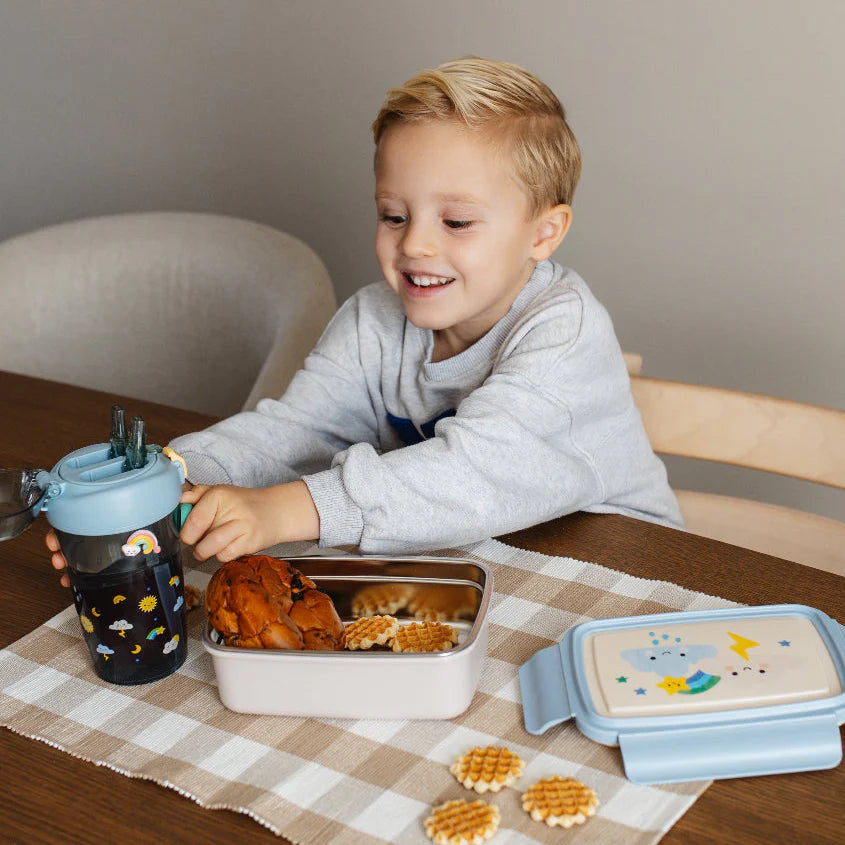 Petit Monkey Bentobox Sparkling Sky - Grijs