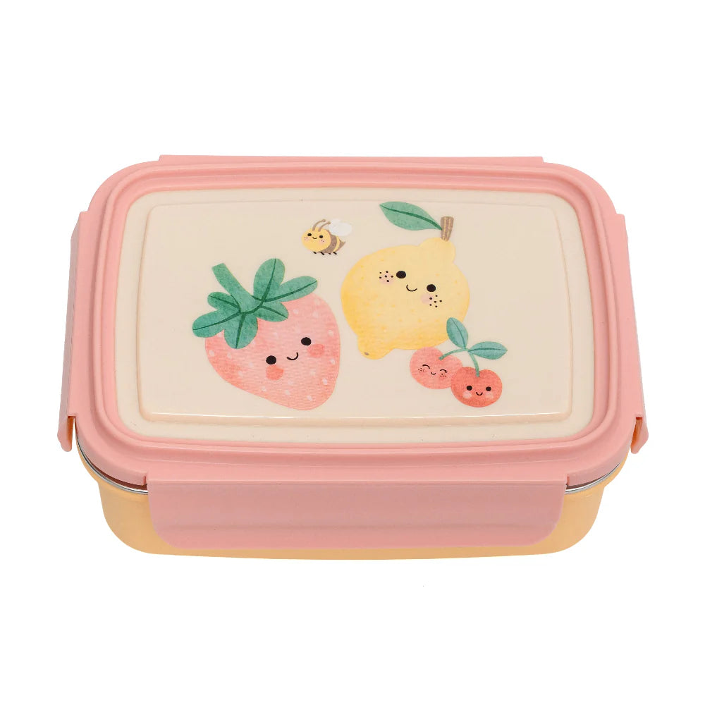 Petit Monkey Bentobox Sparkling Fruits - Roze