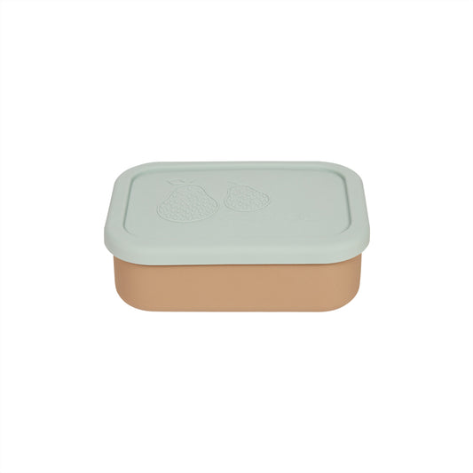 OYOY Yummy Bread box/Lunch box with layout S - Green/Camel