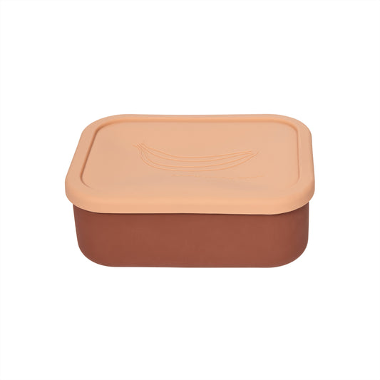 OYOY Yummy Bread box/Lunch box avec disposition L - Poudre/Sienne