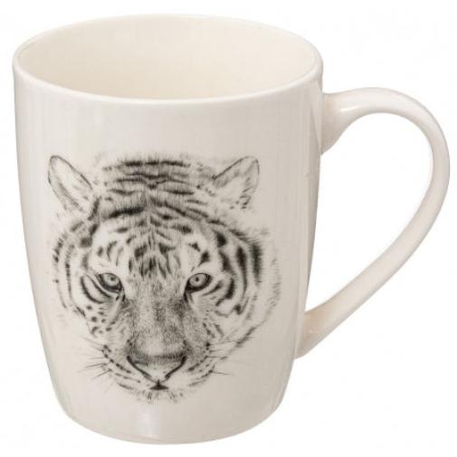 Mug Secret de Gourmet Safari 36cl - Animaux d'Afrique - Noir/Blanc