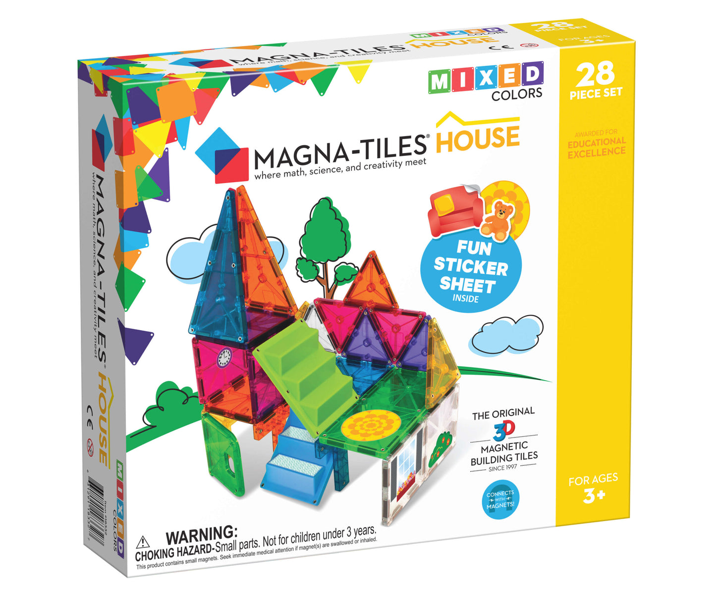 Magna-Tiles Clear Colors 28 pièces - Convient à partir de 3 ans - Multi